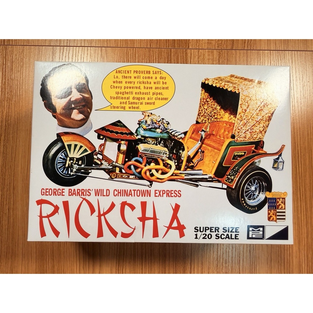 MPC George Barris Wild Chinatown Express Ricksha Model Kit 1/20 Scale Started
